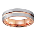 Mode 6mm/8mm Wolframstahl Ring Roségold Schmuck